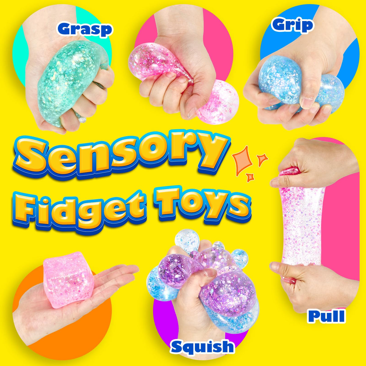 Cubos sensoriales UGYWI, paquete de 4