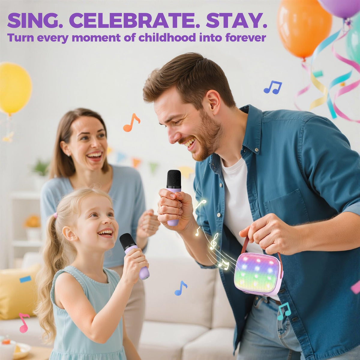 Karaoke infantil YLL con 2 micrófonos