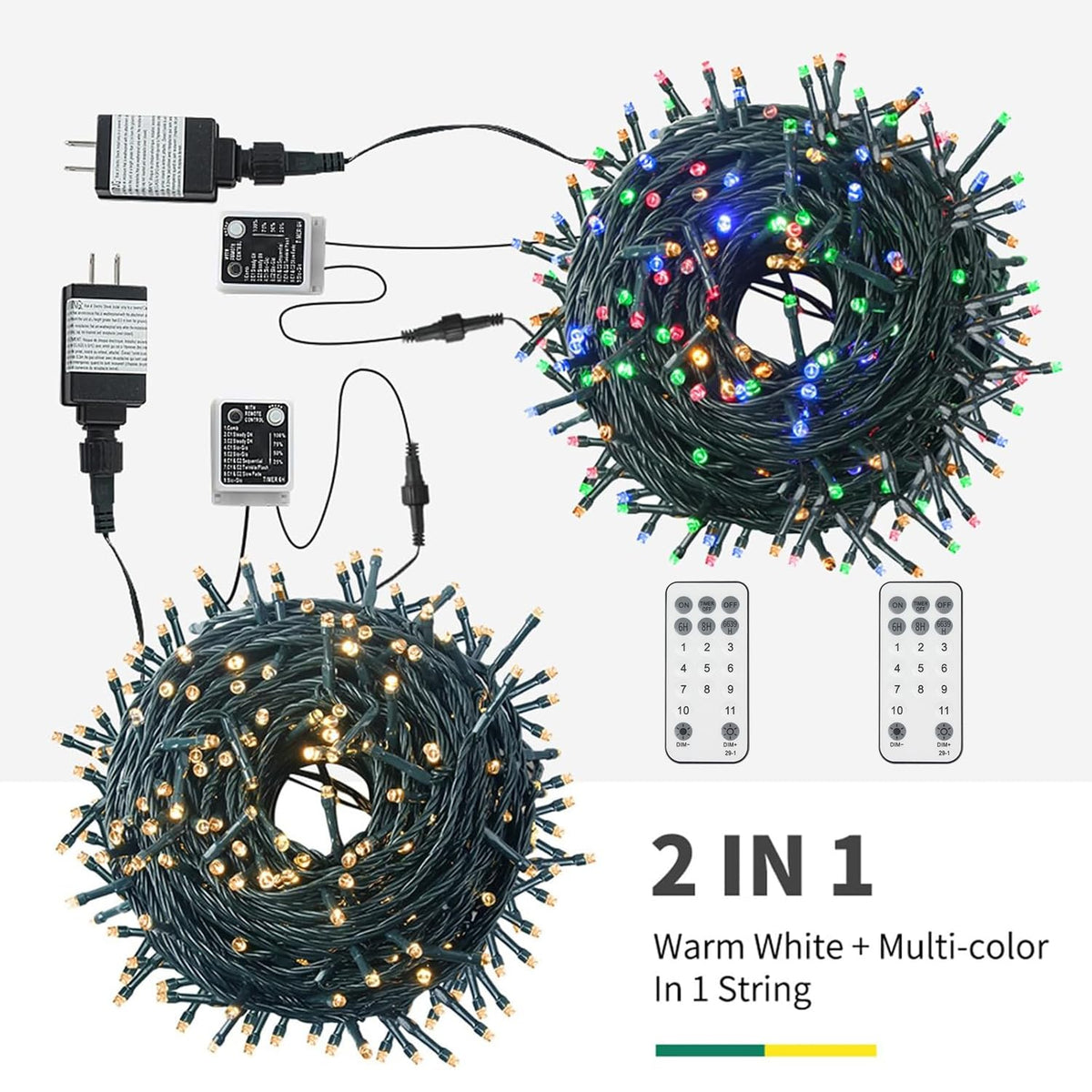 Luces navideñas MZD8391, 300 LED con control