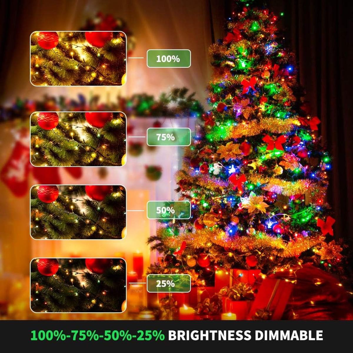 Luces navideñas MZD8391, 300 LED con control